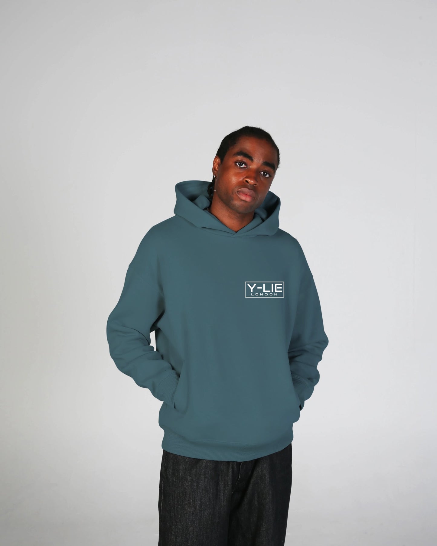 Y-LIE LDN Oversized Hoodie, Ocean Blue