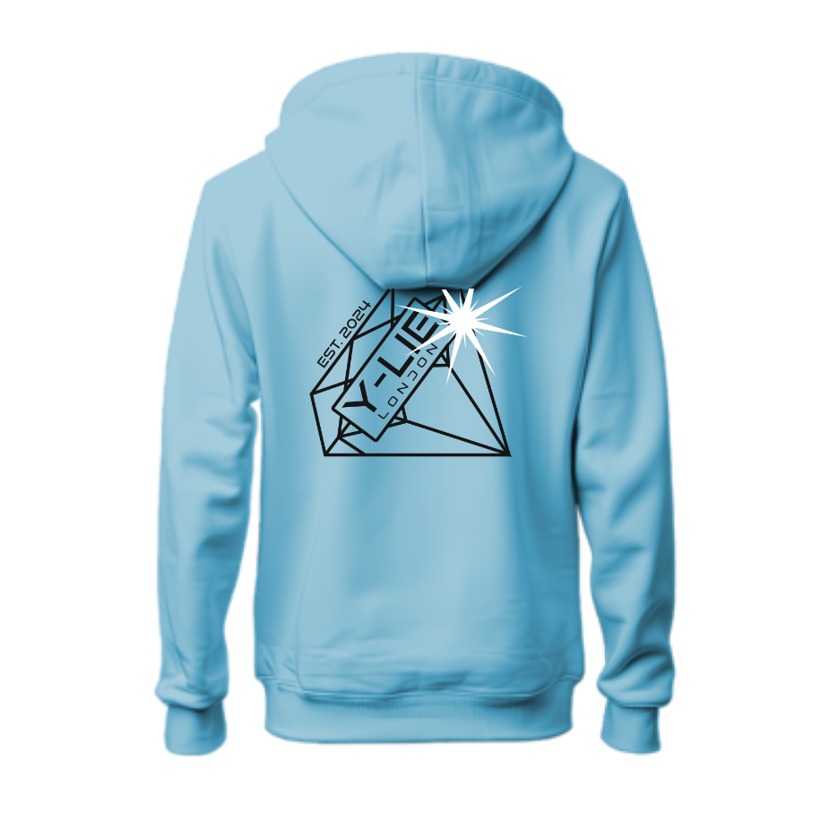 Y-LIE LDN Diamond Hoodie, Sky Blue