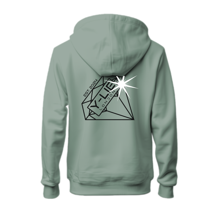 Y-LIE LDN Diamond Hoodie, Sage