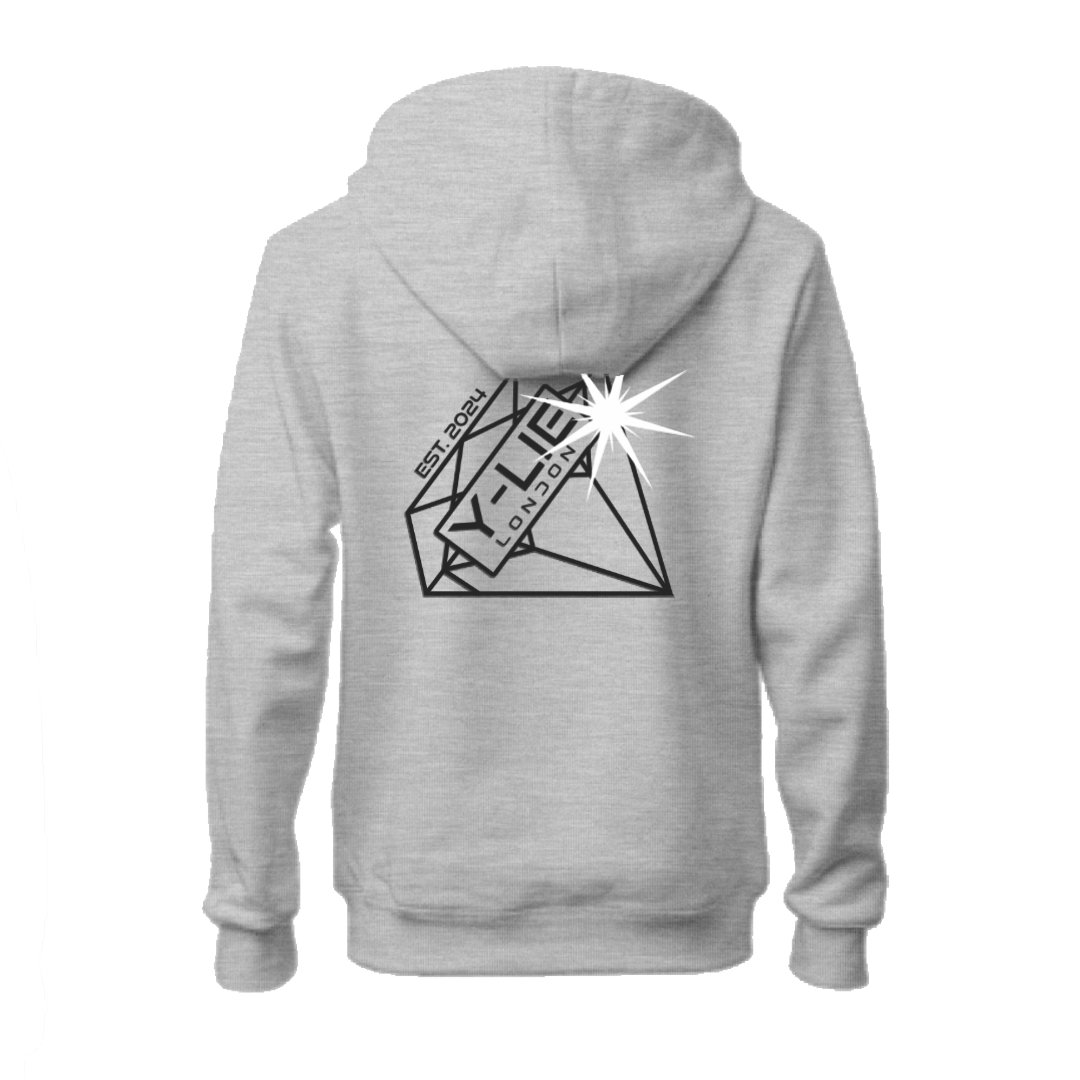 Y-LIE LDN Diamond Hoodie, Grey