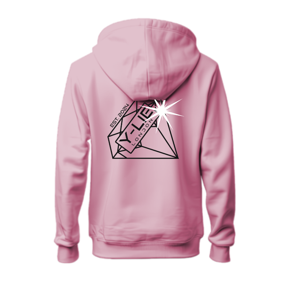 Y-LIE LDN Diamond Hoodie, Pink